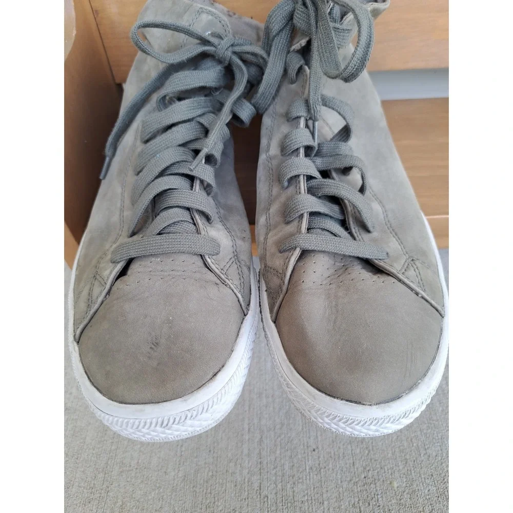 Converse Chuck Taylor All Star High-Top Olive Green Leather Sneakers M 12 W 14 - Picture 4 of 16